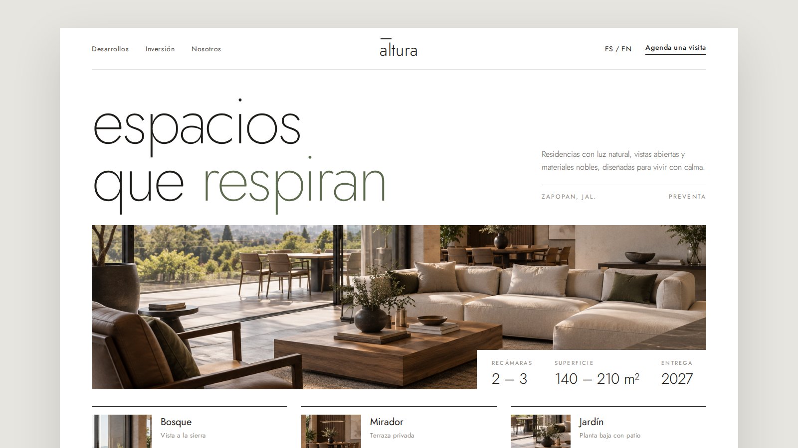 ALTURA — Bienes raíces